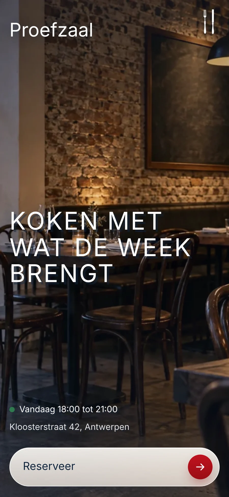 De eigen pagina van de Proefzaal